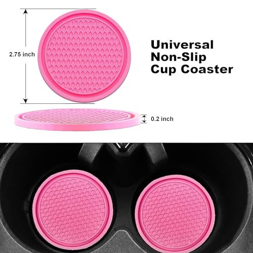 Image of Pink License Plate Frame 2 Packs Aluminum Metal License Plate Holder for Car Universal Fit for Women