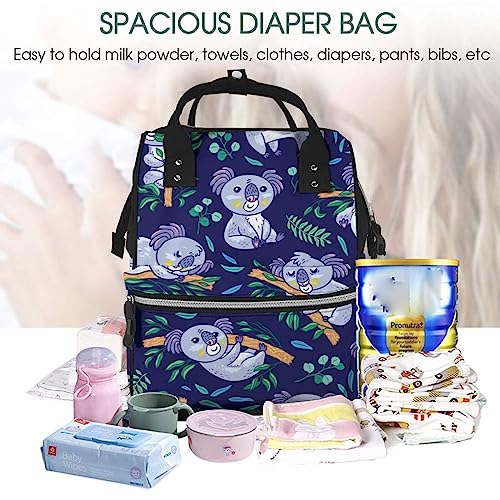 Sac à dos à langer avec compartiment PC portable, motif Koalas Eucalyptus imperméable - 5