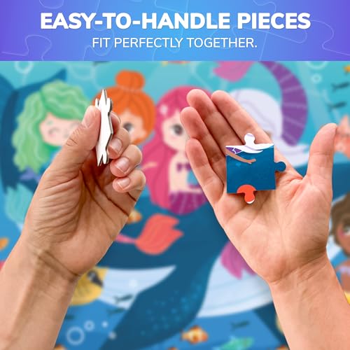 Image of QUOKKA Puzzles for Kids Ages 3-5 - 30 Pieces Puzzles for Toddlers 2-4 - Mermaids Learning Jigsaw Puzzles for Kids 4-6 Years Old - Educational Toys for Boy and Girl