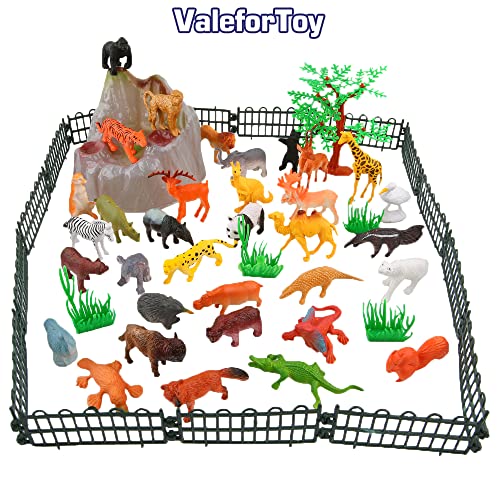 Valefortoy 54-Piece Mini Jungle Animals Set With Gift Box - Realistic Wild Animal Figures For Kids' Learning & Party Favors #TOP2