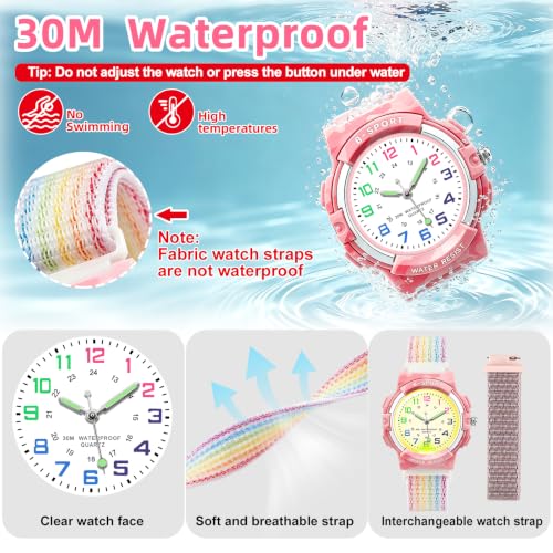 Image of Juboos Kids Watch Analog for Boys Girls Teens Waterproof Sport Wristwatch