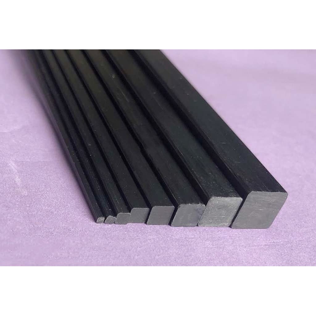 Tubo quadrato con asta in fibra di carbonio da 1 m for progetti artigianali fai-da-te su barca drone aereo RC, 1 pcs(10x10mm)