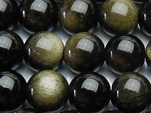 Amazon.co.jp: 【 福縁閣 】ゴールデンオブシディアン 8mm 1連（約