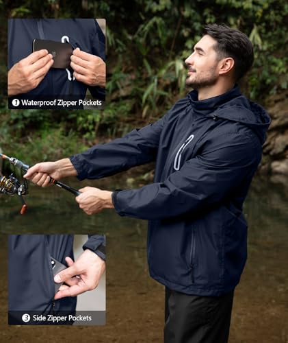 Image of SWISSWELL Men's Waterproof Golf Rain Suit Rain Gear Jacket and Pants Lightweight for Golf Fishing Big and Tall S-5XL