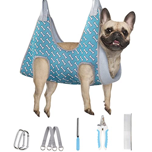 Supet Haustier Fellpflege Hängematte,Hundepflege-Hängematten-Set für Katzen und Hunde,Entspannungs-Hundepflege-Hängematte,Schlinge für die Pflege, Hängegeschirr für Nageltrimmen Cover