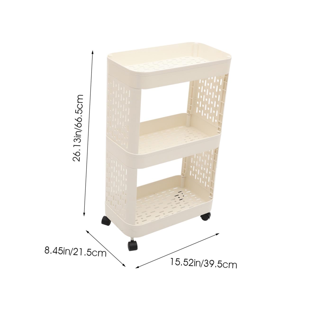 Scaffale Portaoggetti Ruote in Plastica Stabile, Carrello Organizer per Bagno, Cucina e Camera da Letto, Mensola Multistrato per Snack, Libri e Giocattoli, Contenitore Multifunzione la Casa