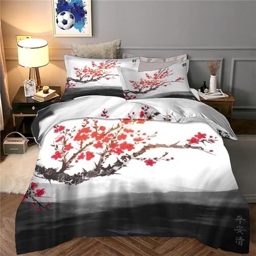 Housse de couette branches fleuries 3D double 200x200 microfibre - 6