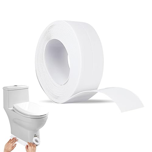 AMIJOUX Cinta de calafateo blanca para baño y baño, cintas de sellado de calafateo para encimera de cocina, sellador de azulejos de ducha