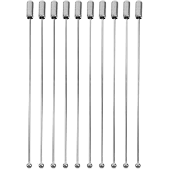 OSALADI Pack of 10 Pin for Jewellery Making Handmade Safety Pin with Stopper Pin for Hat Scarf and Lapel