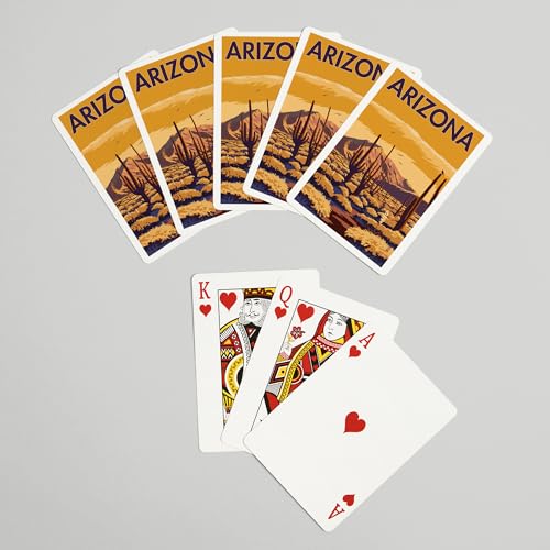 Lantern Press Arizona, cartas de póker tamaño estándar miniatura 7