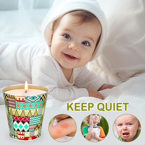 Citronella Candles Outdoor Large, 27.6oz Citronella Fragrance Candle Set, 210 Hrs Burning, Scented Soy Wax Candle Summer Gifts for Home Garden Patio Yard Balcony Camping BBQ - Image 3