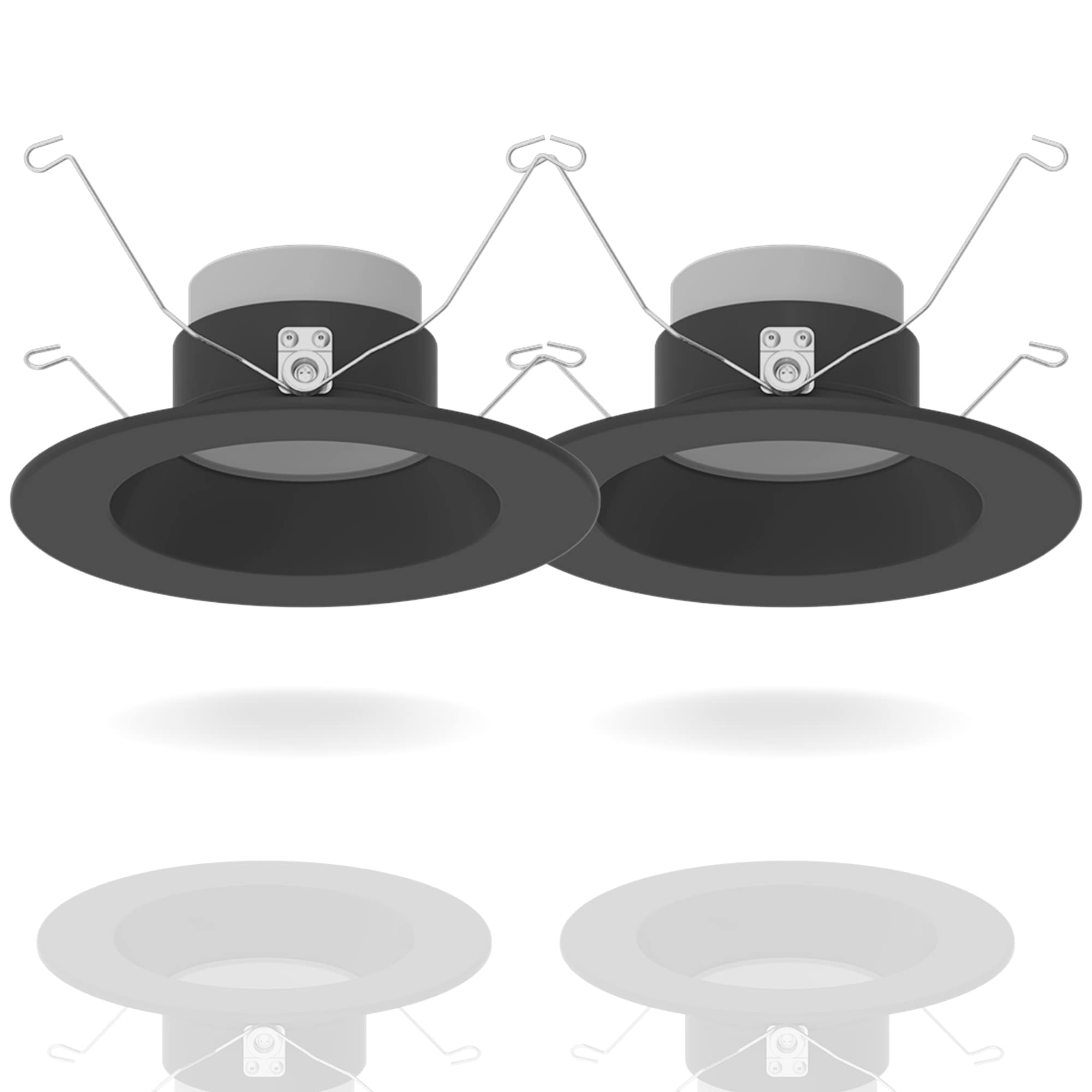 American Lighting𝟐 𝐂𝐨𝐮𝐧𝐭, 𝟏𝟐𝟎𝐕 𝐋𝐄𝐃 𝟏𝟓𝐖; ‎AD56-5CCT-DB; Black Finish, Dimmable Recessed Downlights 2700K-5000K 900L 5/6", 𝐖𝐚𝐫𝐦 𝐭𝐨 𝐃𝐚𝐲𝐥𝐢𝐠𝐡𝐭 for Residential Commercial