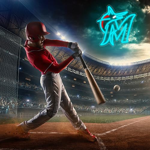 Image of Baseball Neon Sign for Wall Decor Baseball Neon Light for Man Cave Team Led Light Up Sign for Bedroom Bar Dorm Party Birthday Gifts for Sport Fans 5V USB Powered Size 12 * 12.5(ZYLD292)