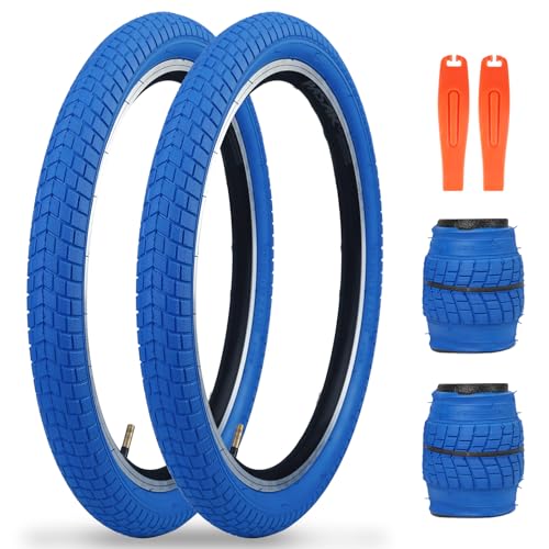 MEGHNA Kids Bike Tire 20 x 2.125 inch Grooves Tread Anti - Slip with Tire Lever (57-406) Foldable...