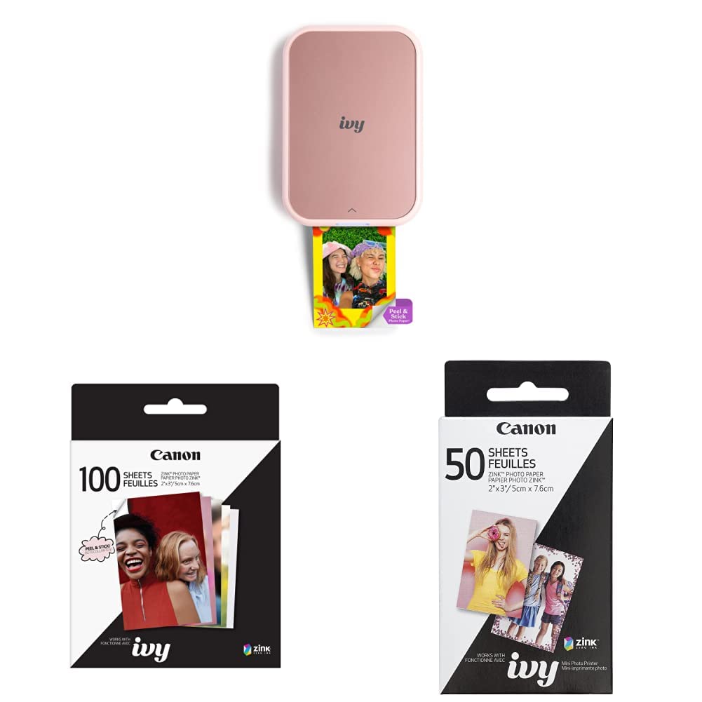 Amazon.com: Canon Ivy 2 Mini Photo Printer, Blush Pink & Zink