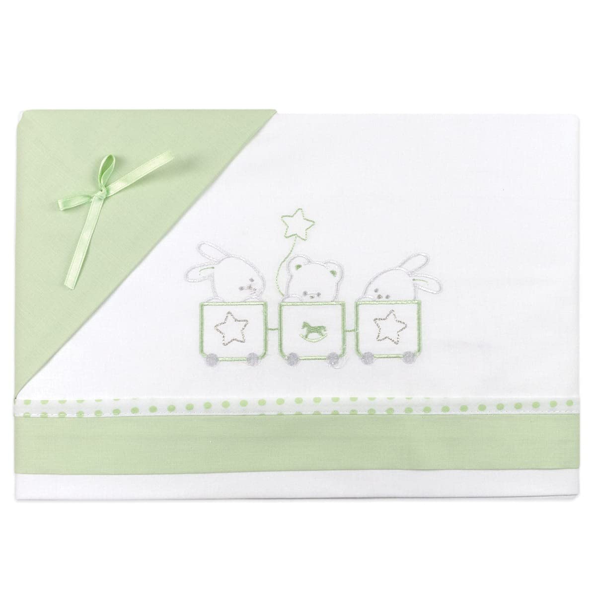 Ruoccohome Lenzuolino Carrozzino Neonato Set 3Pz. Regalo Bimbi Coordinato Bambini Completo 100% Puro Cotone | Made in Italy