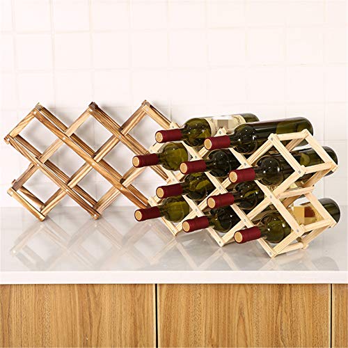 Soporte para botellas de vino de madera 45x12x31 cm miniatura 3