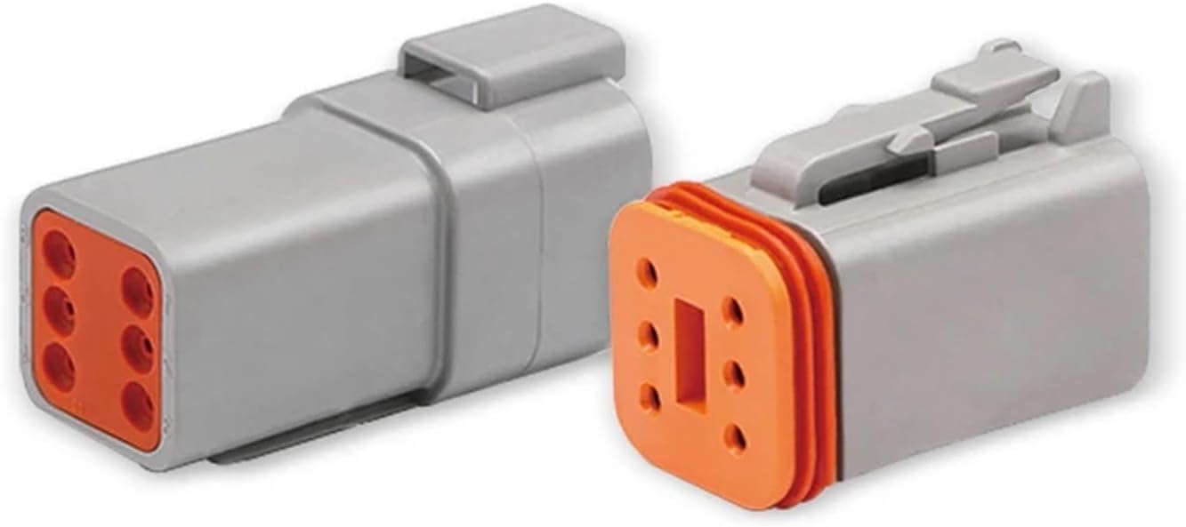 Connector Automobile Harness Plug Male Female Butt Joint 2/3/4/6/8/12P Waterproof Socket DT04/06 Terminal DT Connector(2P Whole Set)