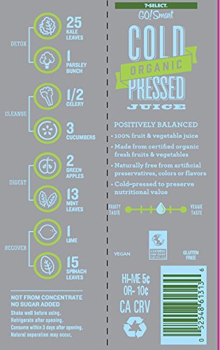 image for 7-Eleven 7-Select Organic Cold Pressed Juice - Clean & Green (14 Oz Gl
