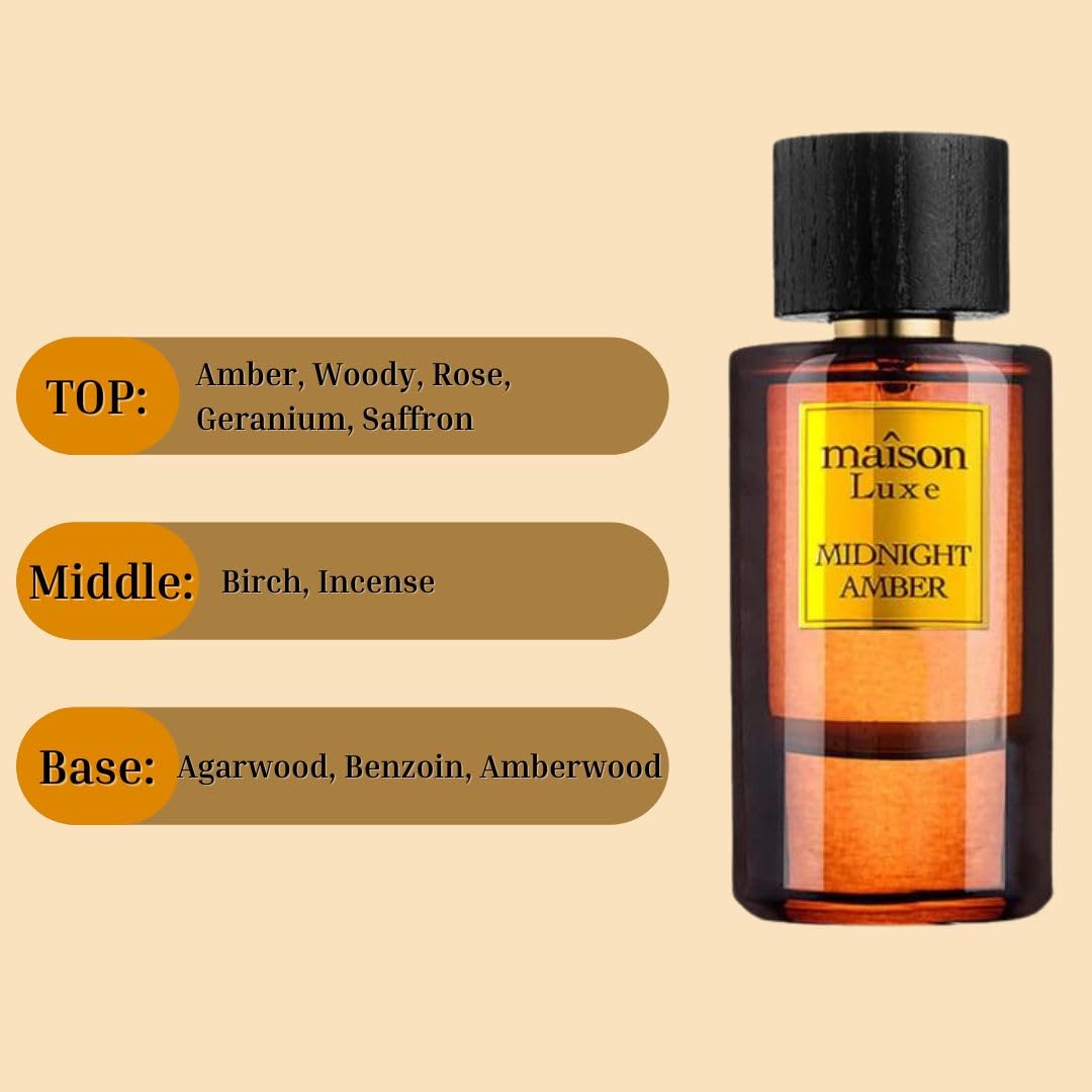 Hamidi MAISON LUXE MIDNIGHT AMBER Eau De Parfum Spray 110ML (3.8