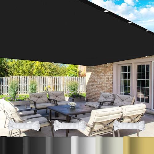 Red de Sombreo para Invernaderos 8 x 10 m 90% Efecto Sombreado Mallas de Sombreo Fácil de Desmontar para Patio,Jardín, Exteriores, Terraza, Negro