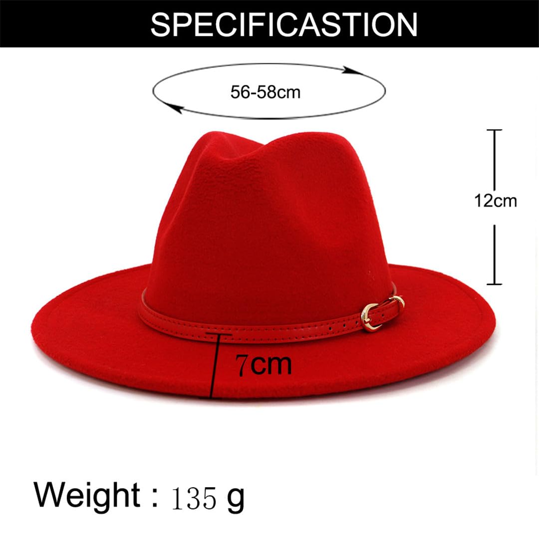 Wvapzxx Cappello Fedora In Lana Da Uomo Cappello Da Jazz A Tesa Larga Cappello Da Chiesa Elegante Cappello Da Donna Pop Cappello Fedora Da Festa