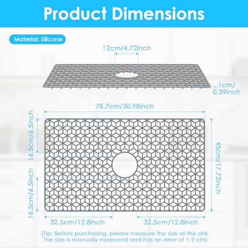 Protector de Silicona para Fregadero de Cocina 78.7 x 45 cm miniatura 2