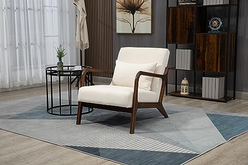 KEIKI Mid Century Modern Accent Chair, Scandinavian Style Lounge Chair