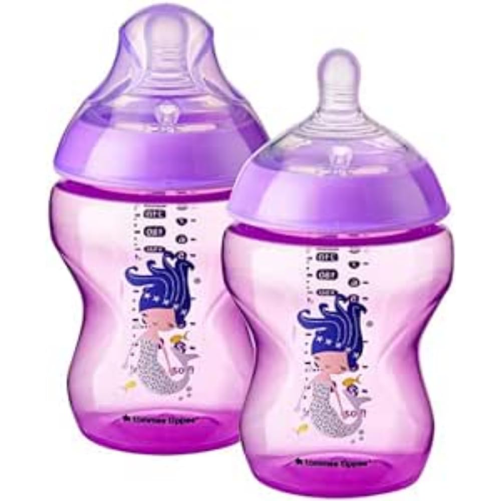 Tommee Tippee Advanced Anti-Colic Baby Bottle Teats, Breast-like, Soft Silicone, Vari Flow, (Pack of 2)