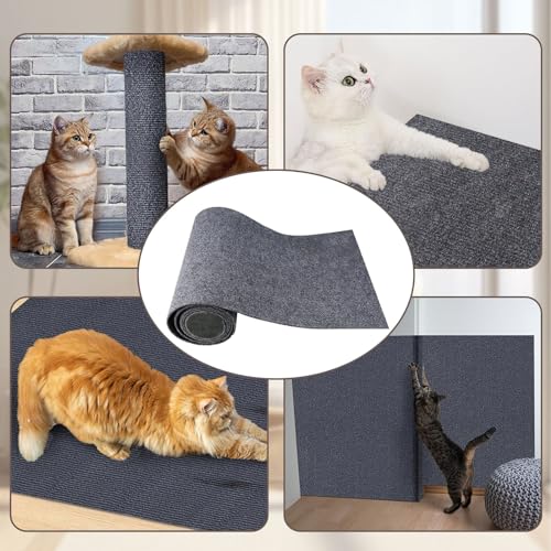 Intrans Couch Protector From Cat Claws 78.7"X 15.7",Cat Couch Protector,Can Be Used As Cat Tree Replacement Parts(Dark Gray) thumb #6