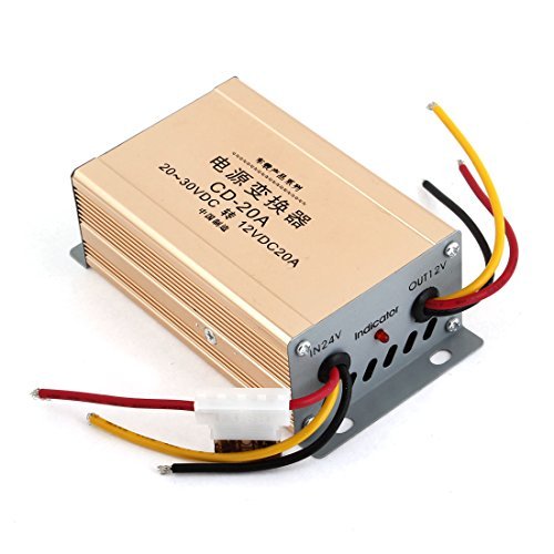 3NH® DC 20-30V to 12V 10A Gold Tone Metal Power Transformer-image-13