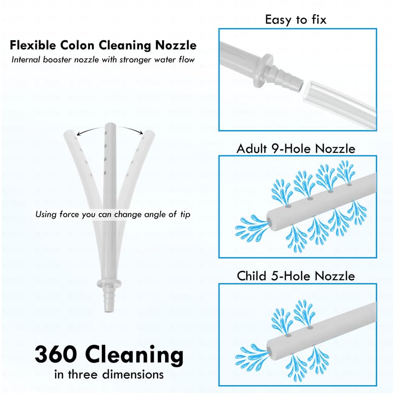 Image of OTICA Enema Kit for Adults and Kids Anima Kit with Flexible Tube for Self Use Enima Pot for Home use (1500ml) White