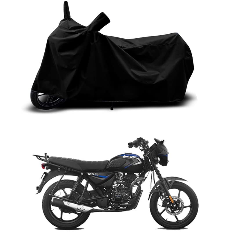 Image of 100% Scratchproof /UV-Rays /Heat Protection /Birds Dropping /Water Resistant /Dust Proof /Waterproof /Full Bike Scooty Two Wheeler Body Cover Compatible for CT 125X All Varients[Black]
