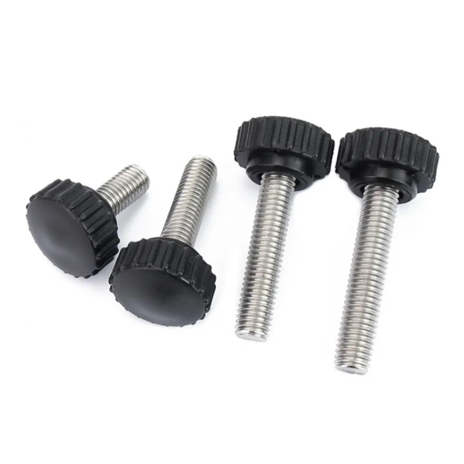 Tornillo Moleteado M3 M4 M5 M6 M8 M10 304 Acero inoxidable moleteado Nylon plástico cabeza redonda mango pulgar tornillo baquelita perno tornillos de mano Para uso industrial(60mm,M8(Head 22mm)-5pcs)