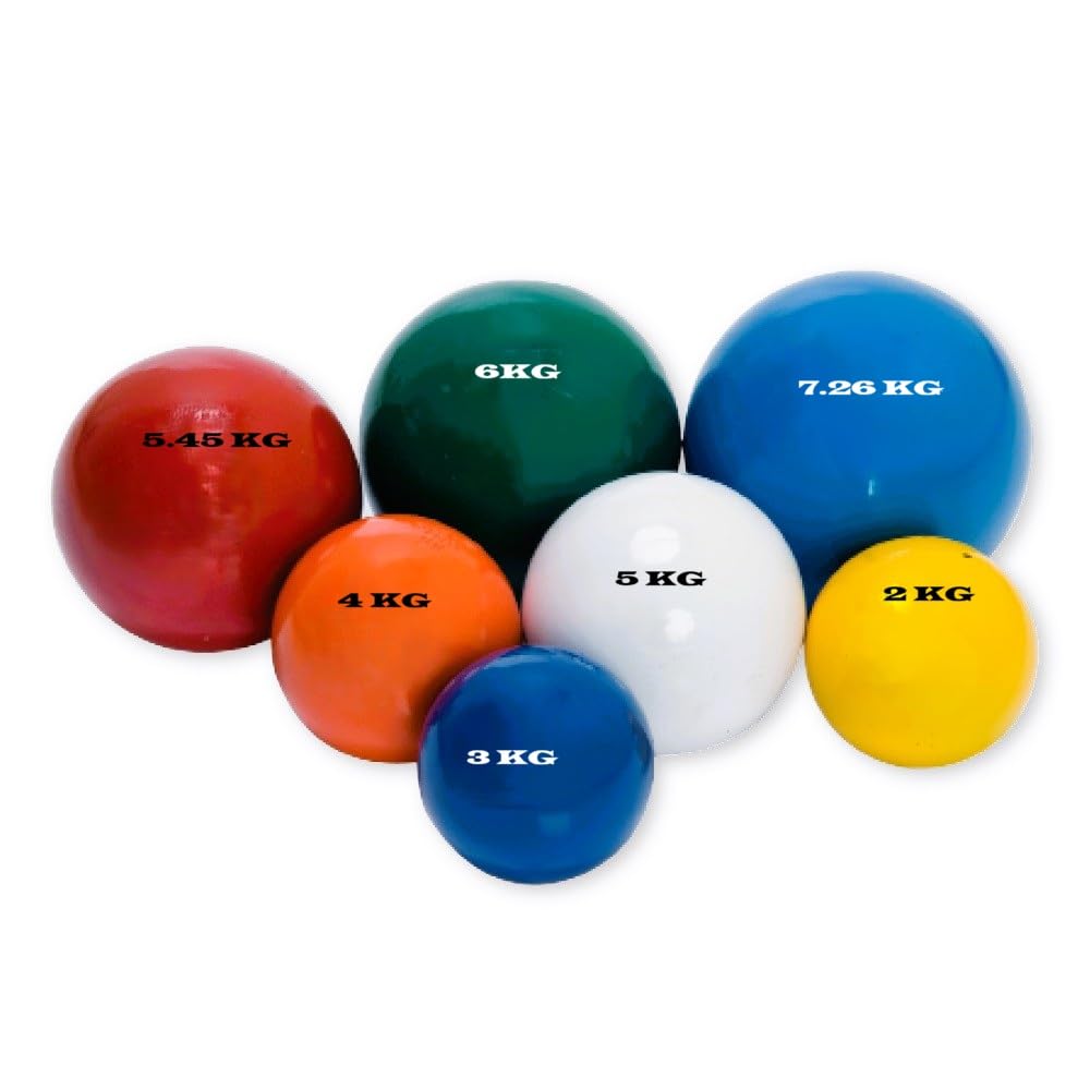 RANAC Sports Shotput Available at Different Sizes (2kg, 3kg, 4 kg, 5kg,5.45kg, 6 kg, 7.26kg) Turn Iron Shot Put, Track and Field Throwing Shot Put (Color May Vary) (2 KG)-image-40