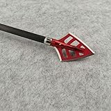 AMEYXGS Broadheads 125 Grain Archery Hunting Arrowheads for Compound Bow Crossbow Fixed Blade 4 Blade Broadhead (RED)