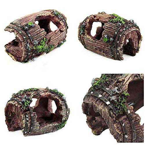 Tfwadmx Decaying Trunk Aquarium, Betta Fish Ornament, Freshwater Ornament - Small Resin Aquarium Decoration Log, 20 Gallon Fish Tank Wood With Holes & Aquarium Hideout Caves #TOP2