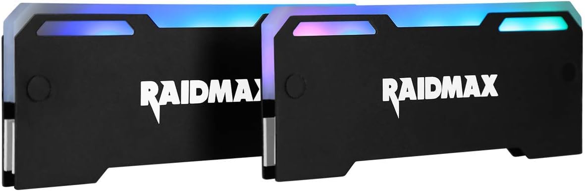 Raidmax MX-902F Addressable RGB Memory RAM Cooler Heatsink for PC Gaming Overclocking MOD DDR DDR3 DDR4-2 Pack
