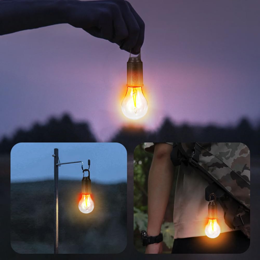 Lampa kempingowa Oświetlenie namiotu kempingowego Lampa Latarnia kempingowa Namiot zewnętrzny Lampa Wisząca latarka z haczykiem Mini haczyk Światło awaryjne 600 mAh Latarnia oświetleniowa Typ