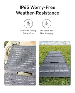 Anker Solix PS30 Solar Panel, 30W Foldable Portable Solar Charger, IP65 Water and Dust Resistance, Ultra-Fast Charging, Charges 2 Devices at Once, for Camping, Hiking, and Outdoor Activities.