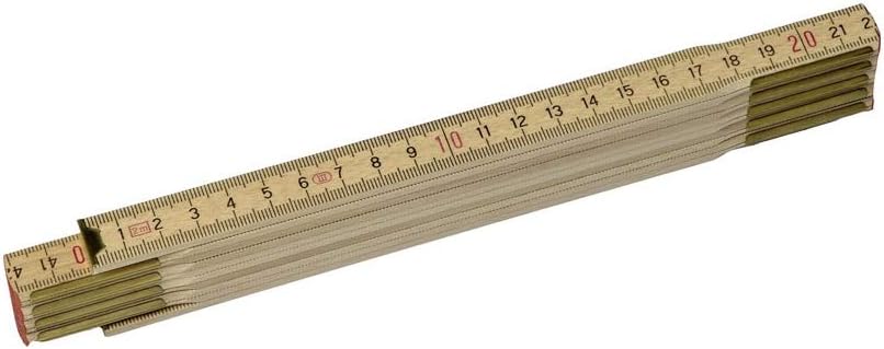0-35-455 Wood Folding Rule, Brown, 2 m/15 mm