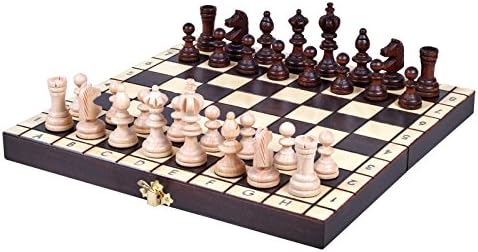 Miniatura 4 de The Koliada juego de ajedrez de madera, incluye tablero, piezas, y caja