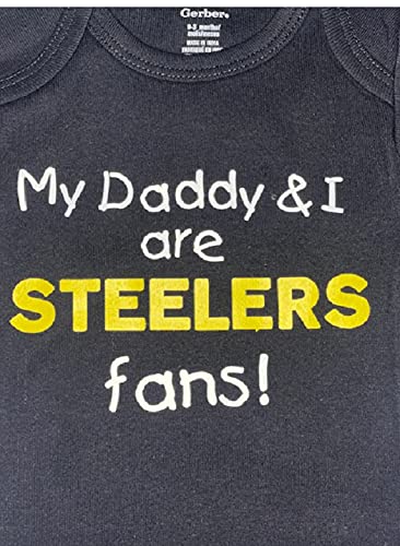 My Daddy and I are Pittsburgh Onesie ® fans baby bodysuit Steelers Onesie ® infant one piece