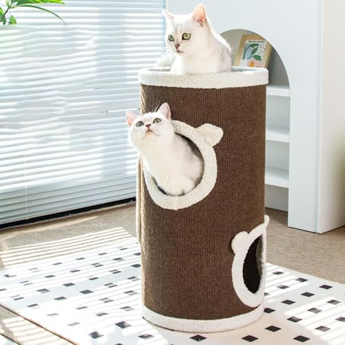 Rascador para gato grande L tipo casa cama con juguete de sisal 5