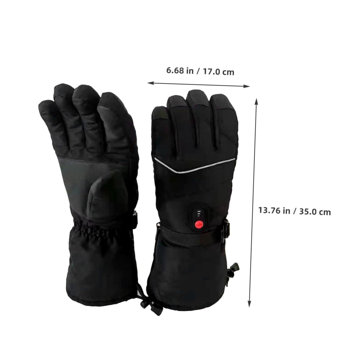 Guantes De Esquí Eléctricos Térmicos para Hombre Resistentes Al Viento Impermeables para Esquí Invierno Cálidos y Recargables para Exteriores