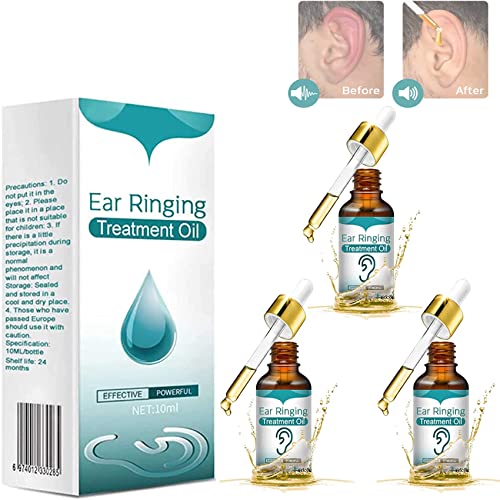 Japanese Ear Ringing Treatment Oil - 10Ml Organic Ear Oil, All Natural Herbal Ear Ringing Remedy Drops, Ear Ringing Oil To Help Stop Ear Ringing, Hearing Loss, Eases Pain, Unclogs Ears (3Pcs) #TOP21
