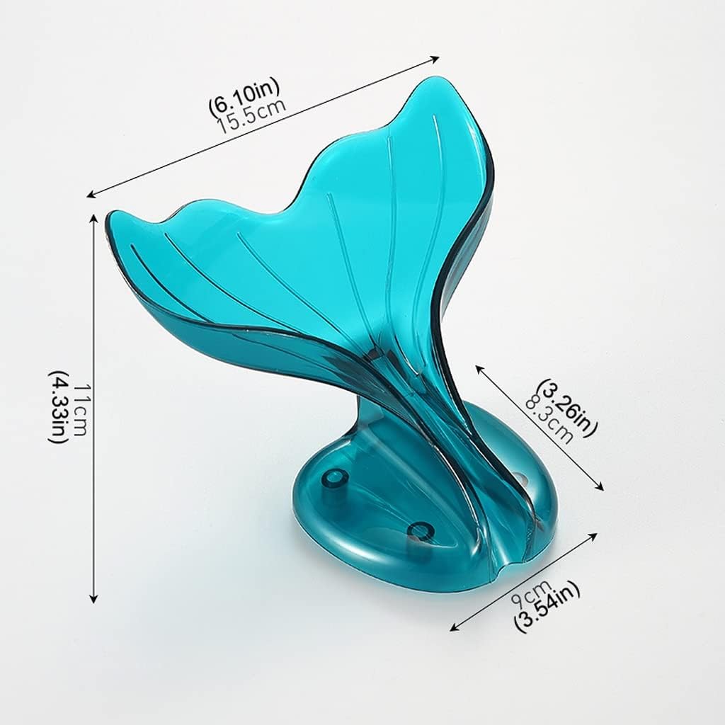 Shower Wall Soap Holder Soap Box Free Punch Suction Cup Wall-Mounted Creative Fashion Indoor Washbasin Bathroom Kitchen Dormitory Drain Soap Box Rack Bathroom Soap Dishes (Color : 1) (B) image 2
