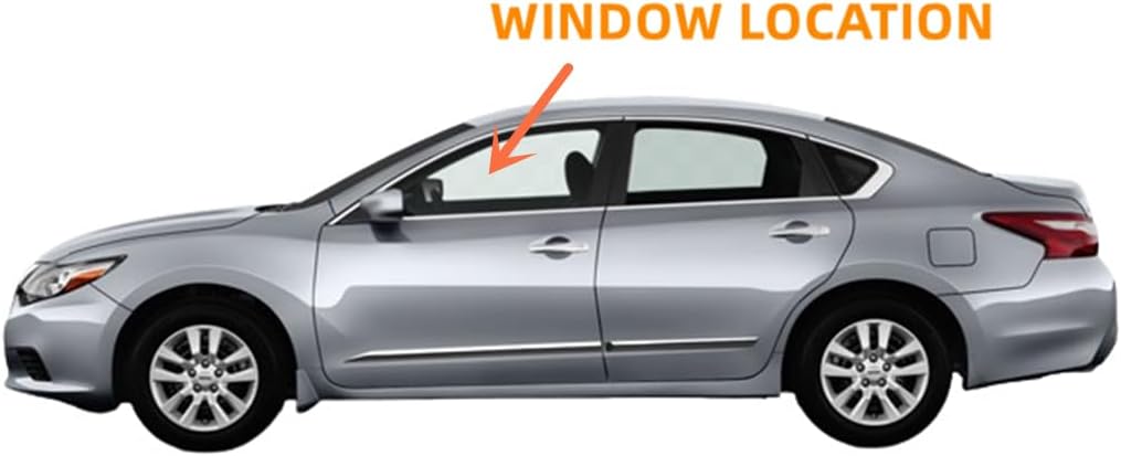 Driver/Left Side Front Door Window Glass Replacement For Nissan Altima 4 Door Sedan 2013-2018