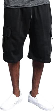 Short Cargo Homme Multi-poches Style Militaire Bermuda Été Coupe Straight Pantalon Court Uni