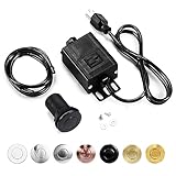 Sink Top Air Switch Kit, Garbage Disposal Part Built-Out Adapter Switch (SHORT BLACK PLASTIC BUTTON) by CLEESINK
